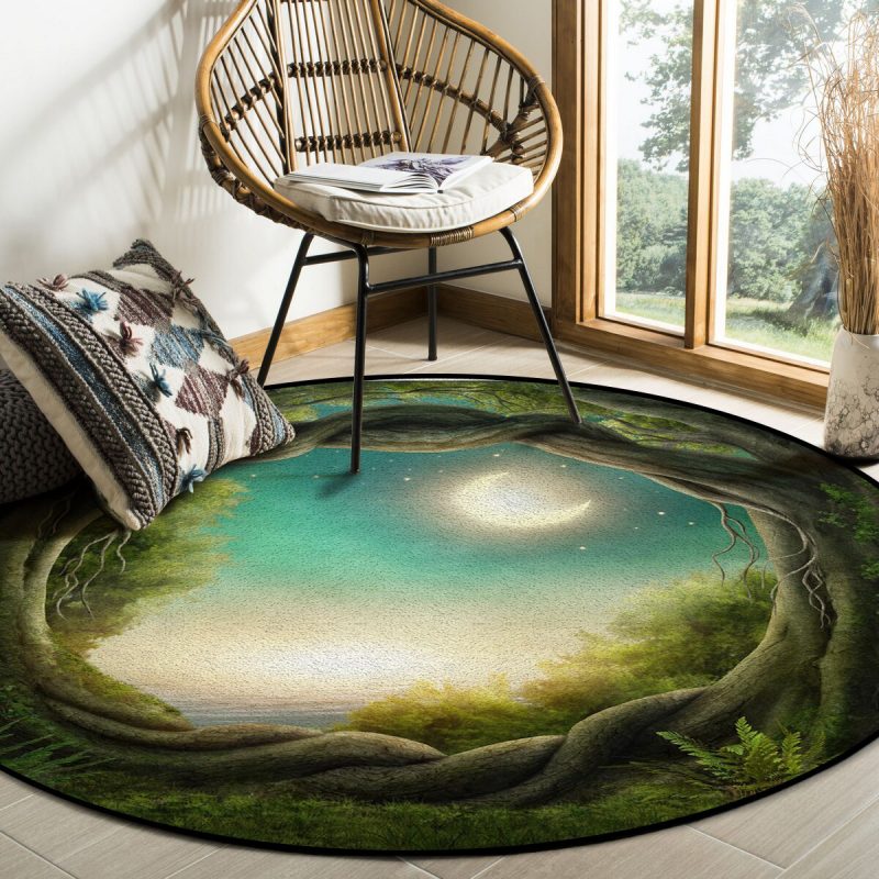 Tapis Rond Jungle 1