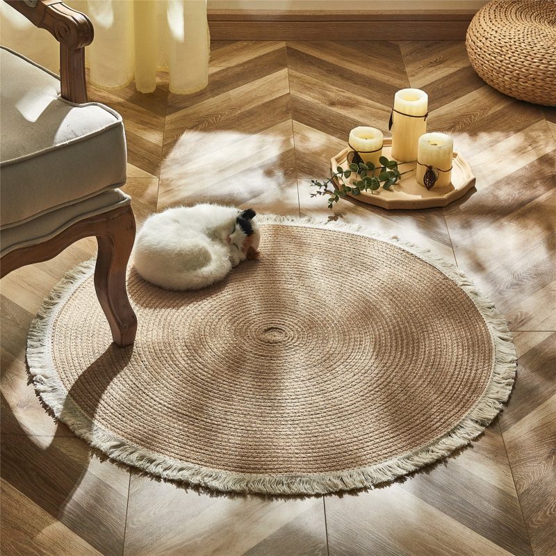 petit tapis rond 50 cm naturel