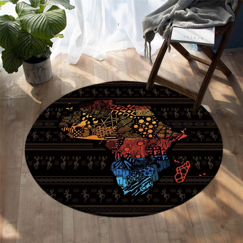 tapis rond afrique 7C mon tapis rond 714