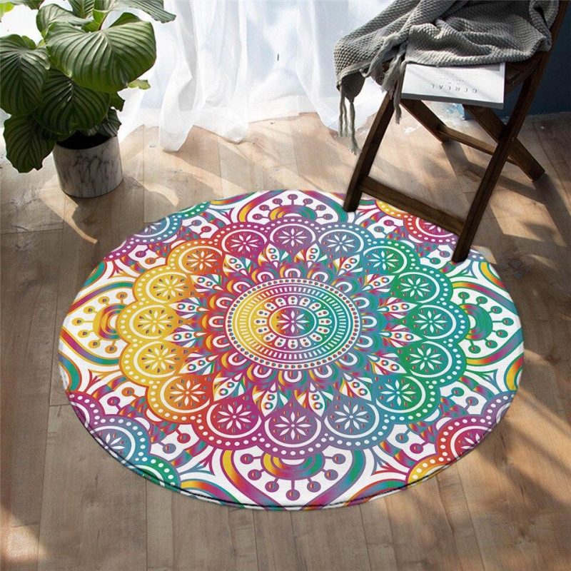 tapis rond art mandala 7C mon tapis rond 139