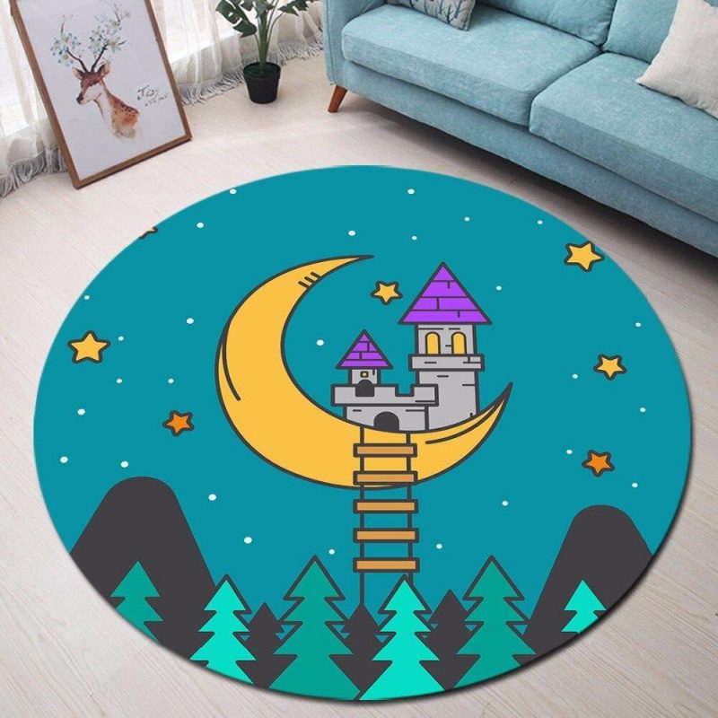 tapis rond bande dessinee 7C mon tapis rond 159