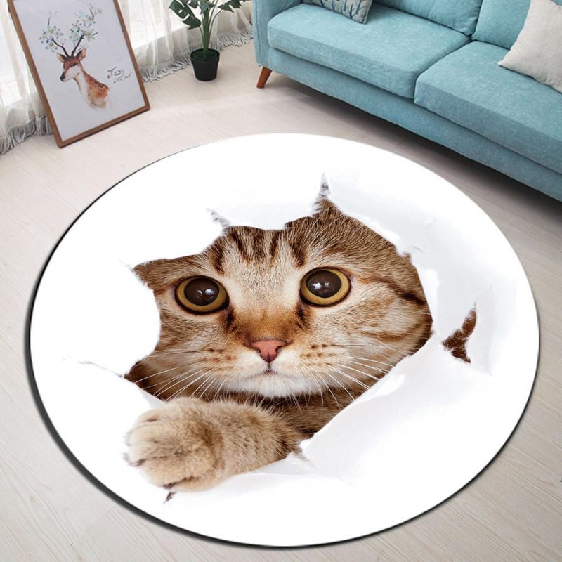 tapis rond chat mignon 7C mon tapis rond 232