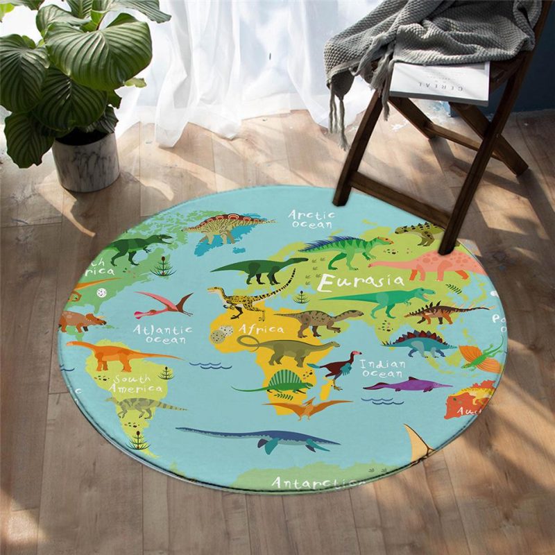 tapis rond dinosaure 7C mon tapis rond 740