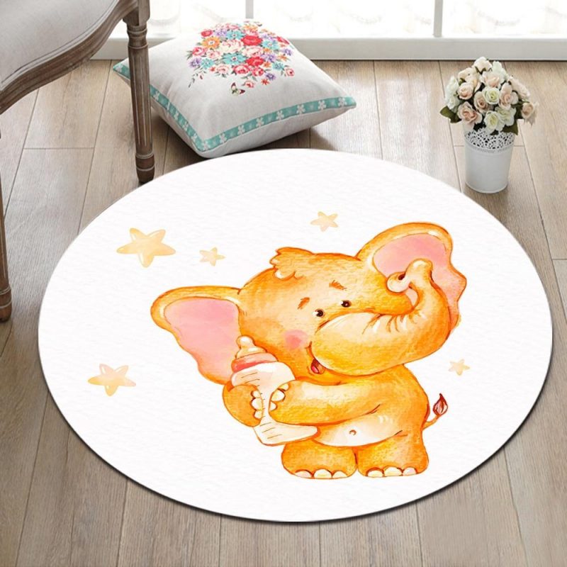 tapis rond elephant enfant 7C mon tapis rond 304