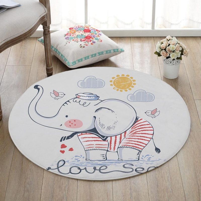 tapis rond elephant marin 7C mon tapis rond 306