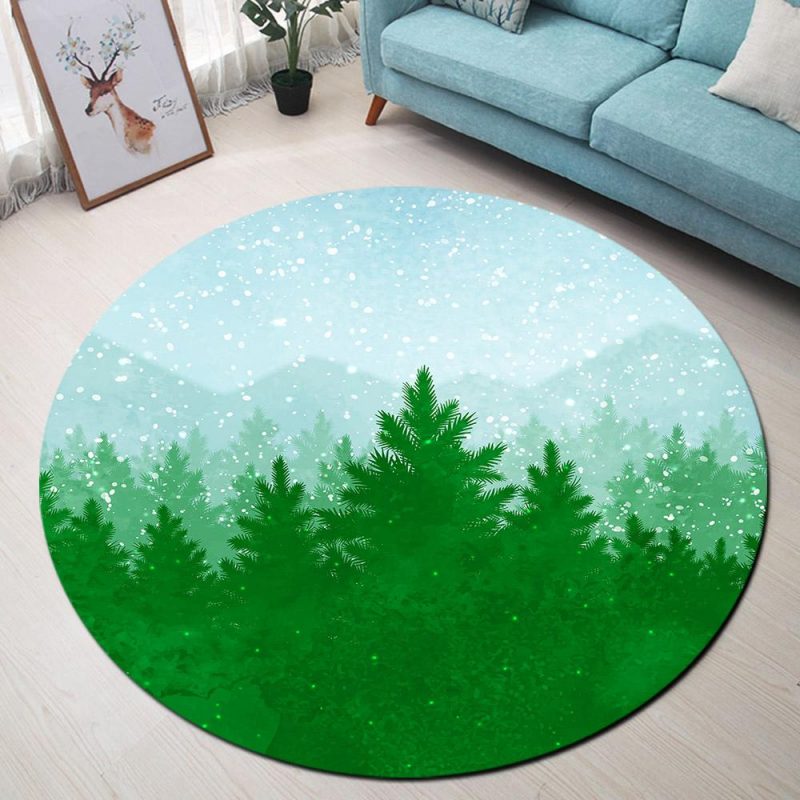 tapis rond foret 7C mon tapis rond 753