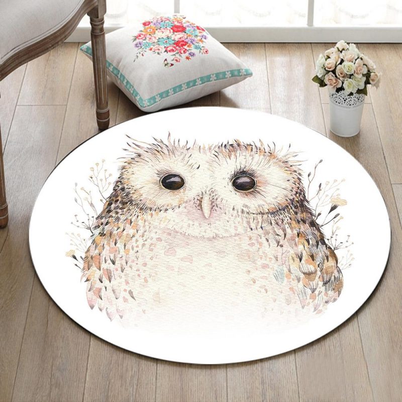 tapis rond hibou 7C mon tapis rond 392