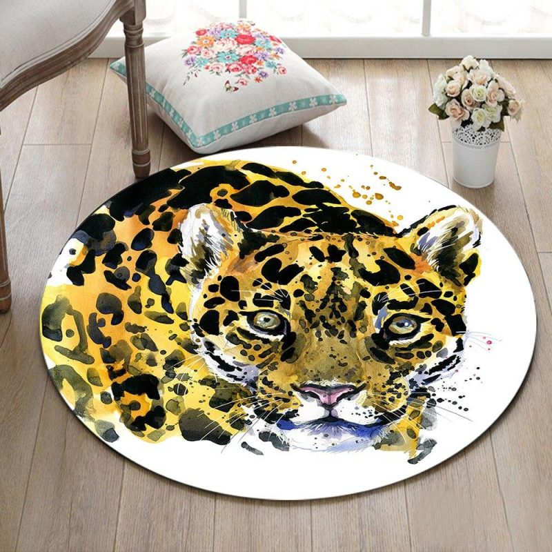 tapis rond leopard 7C mon tapis rond 433