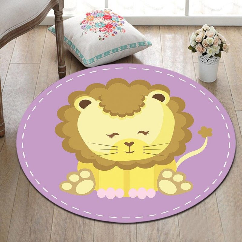 tapis rond lion enfant 7C mon tapis rond 4