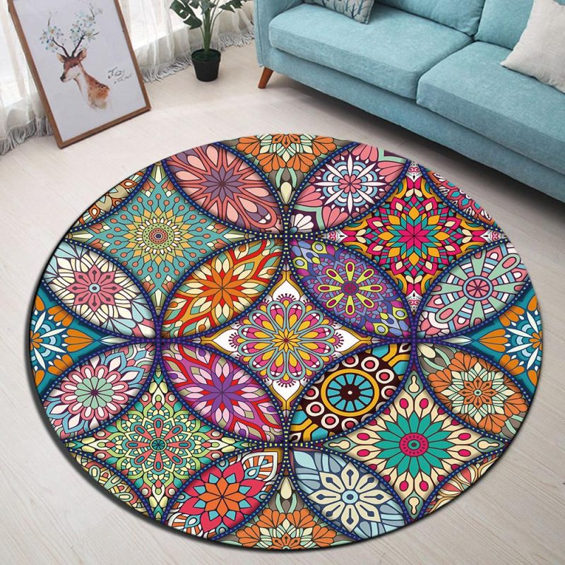 tapis rond mandala salon 7C mon tapis rond 480