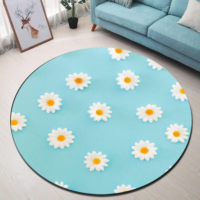 tapis rond marguerite 7C mon tapis rond 482