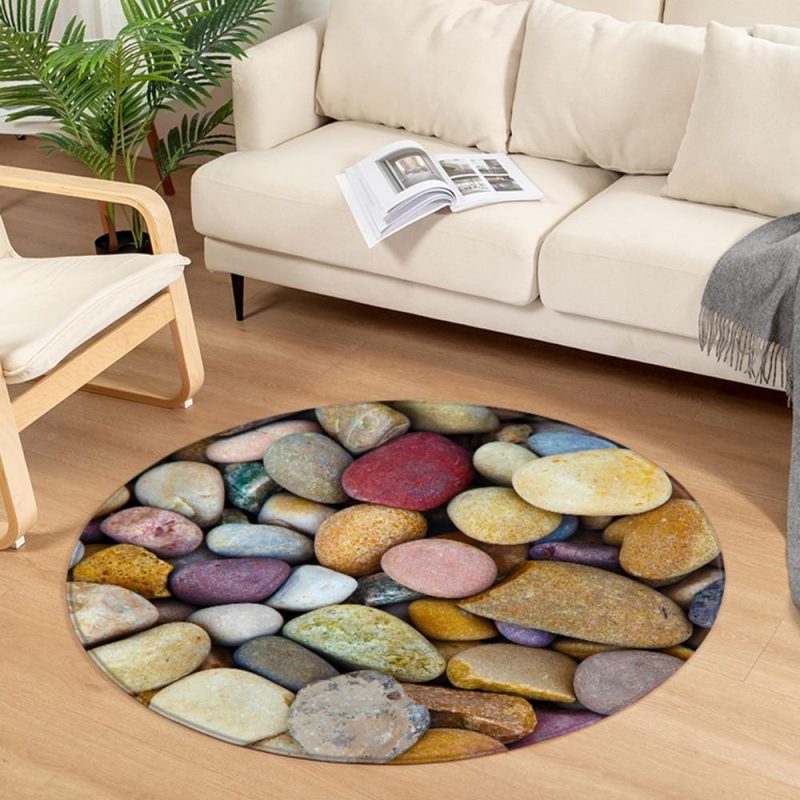 tapis rond motif galet 7C mon tapis rond 360