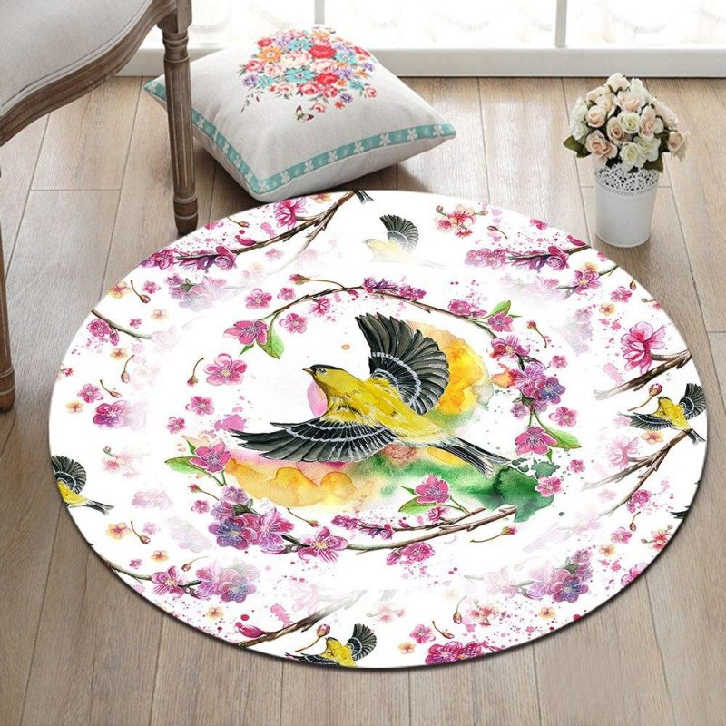 tapis rond oiseau 7C mon tapis rond 530