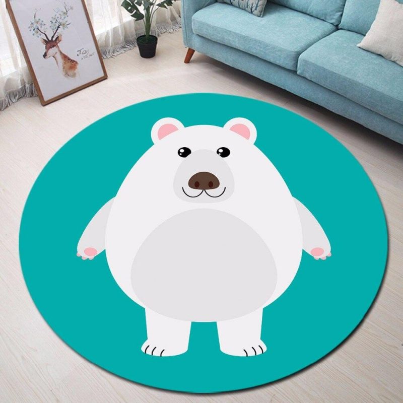 tapis rond ours polaire 7C mon tapis rond 703