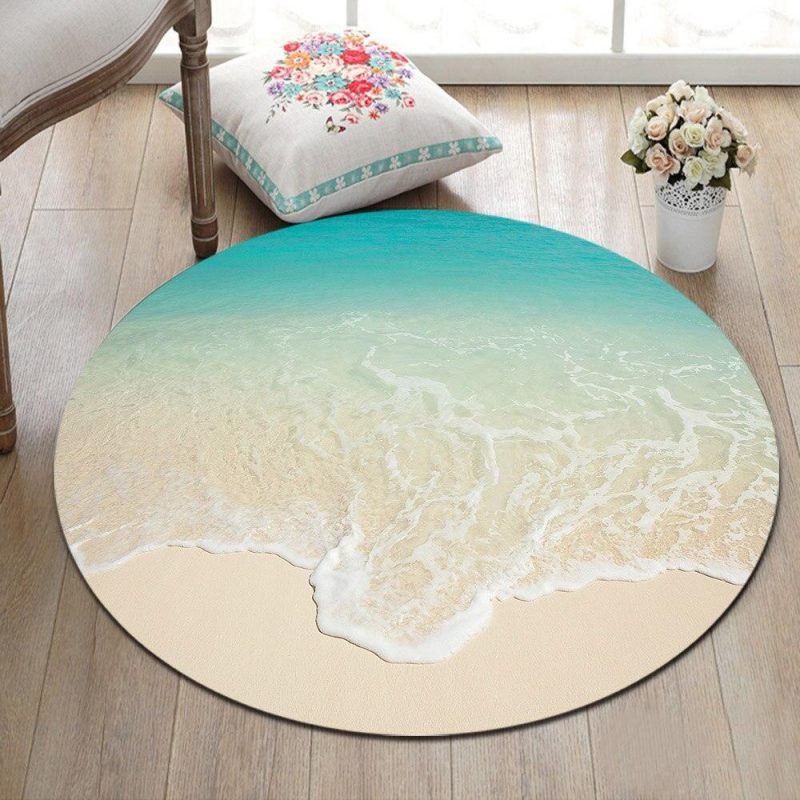 tapis rond sable blanc 7C mon tapis rond 606