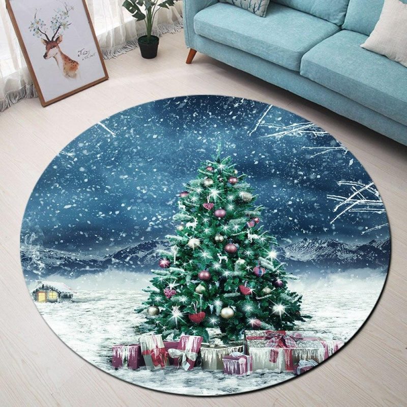 tapis rond sapin de noel 7C mon tapis rond 611