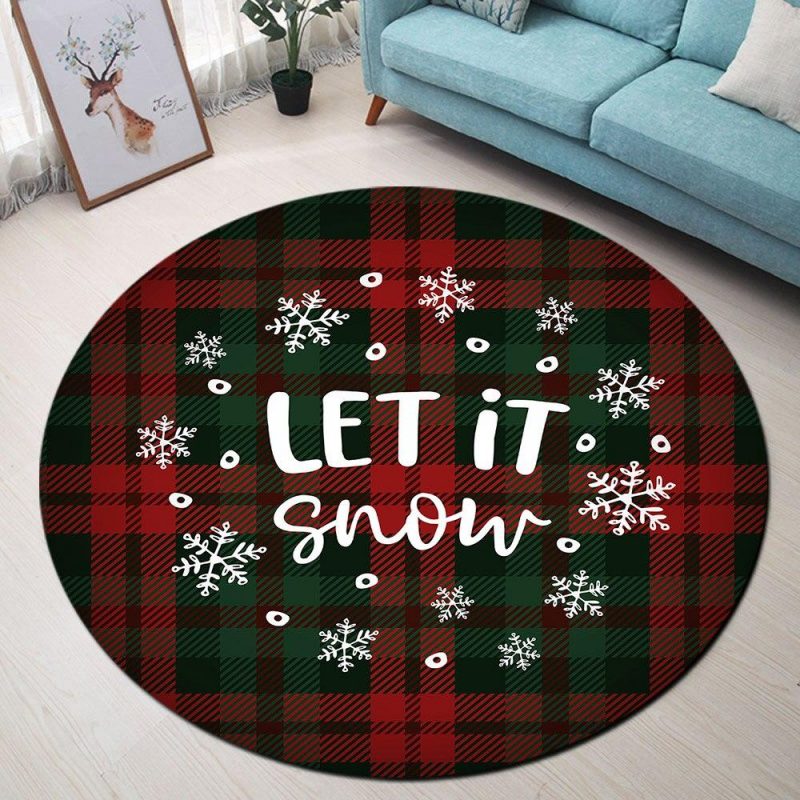 tapis rond theme noel 7C mon tapis rond 649