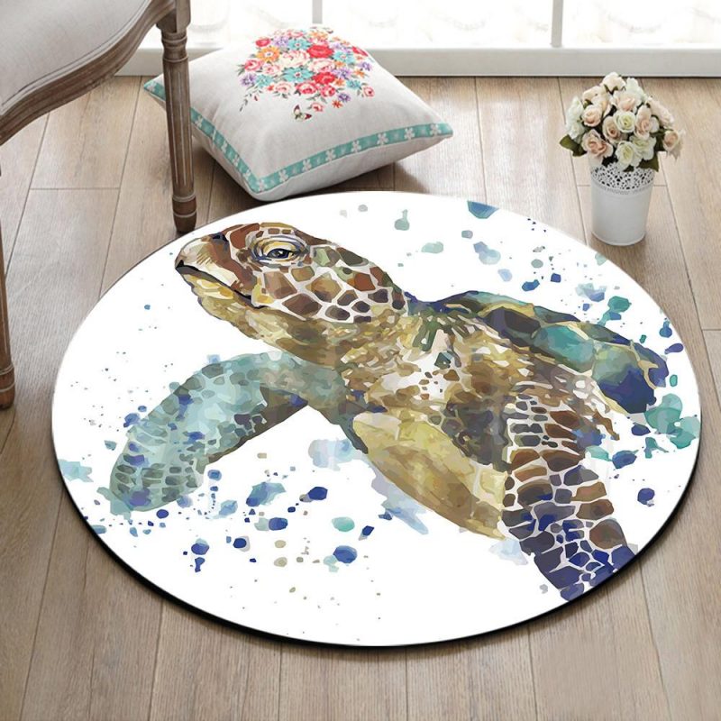 tapis rond tortue 7C mon tapis rond 654