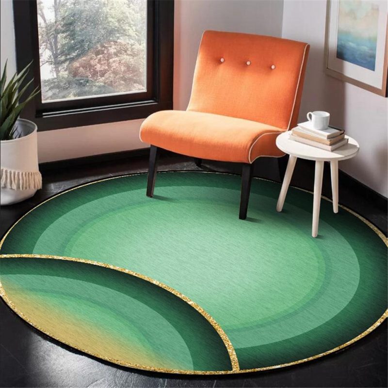 tapis rond vert d eau 7C mon tapis rond 682