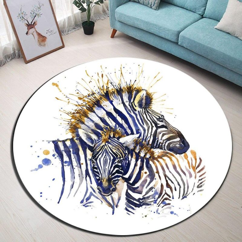 tapis rond zebre 7C mon tapis rond 103